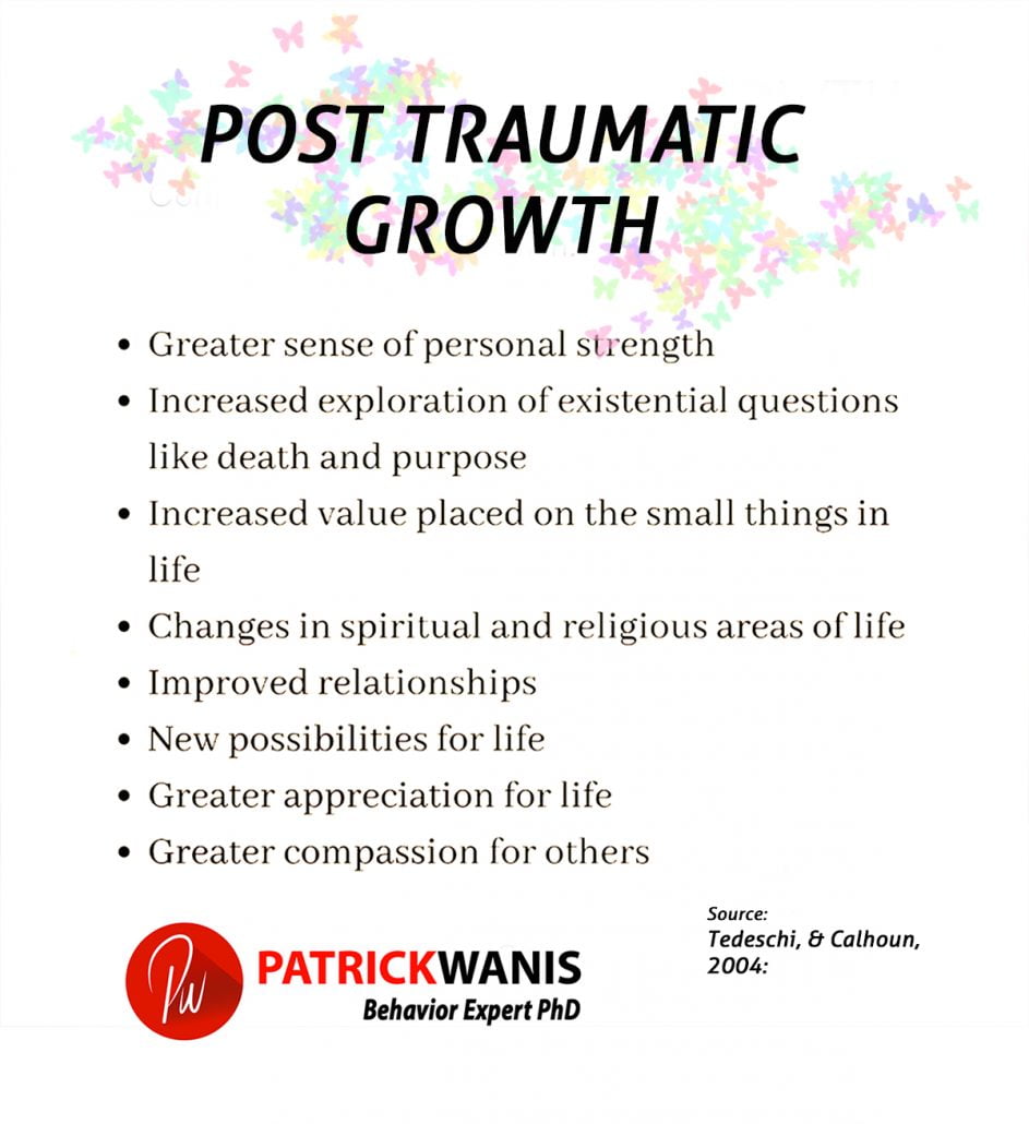 resiliency, PTG, Post Traumatic Growth, Ric Elias, “That which does not kill us makes us stronger", Lawrence Calhoun and Richard Tedeschi, PTG Inventory, Signs of post-traumatic growth, grow from hardship, loss, trauma