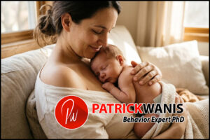 Mother holding her newborn skin-to-skin to support the mother-infant connection and regulate the baby’s developing nervous system.